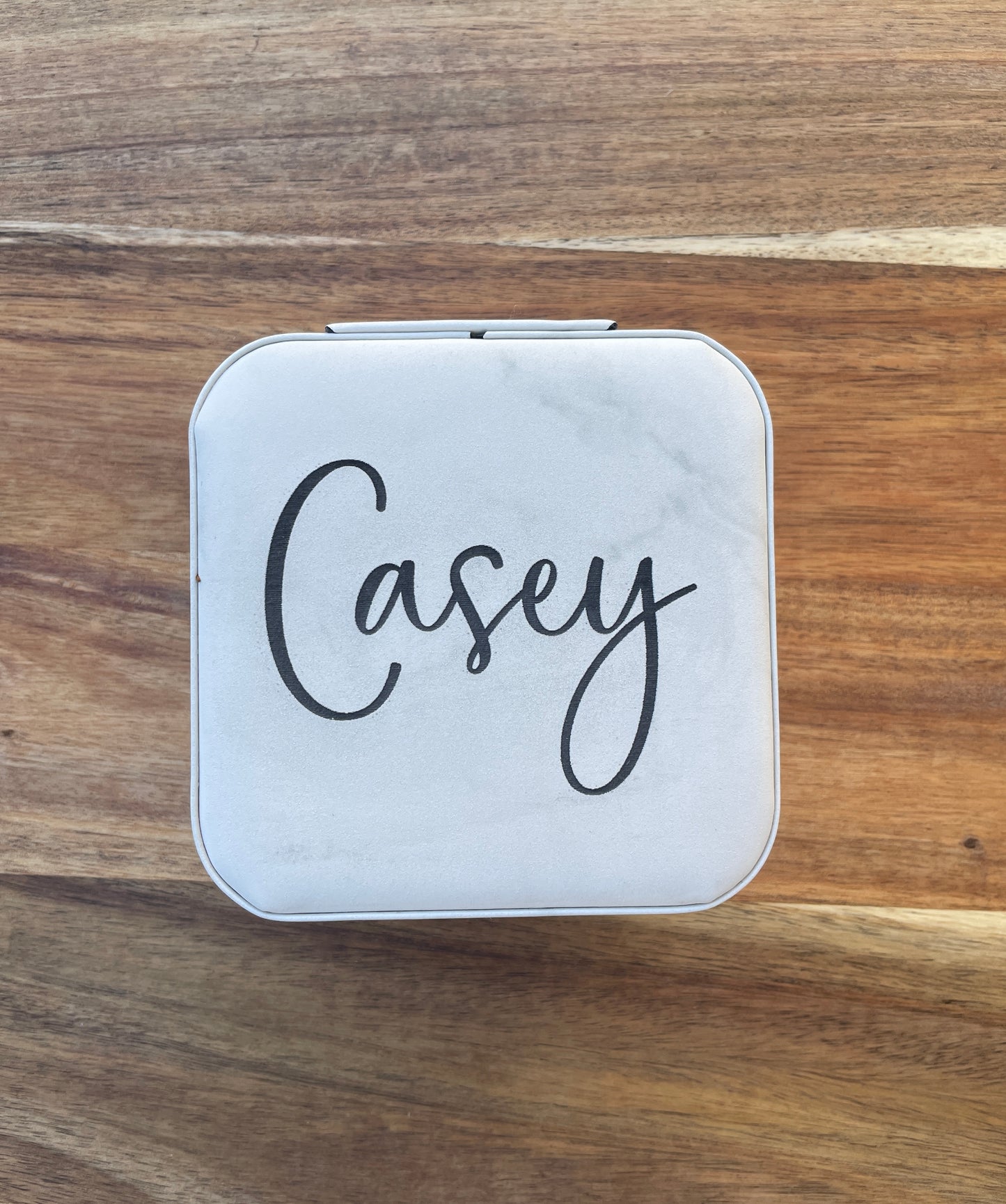 Marble Leatherette Jewelry Box