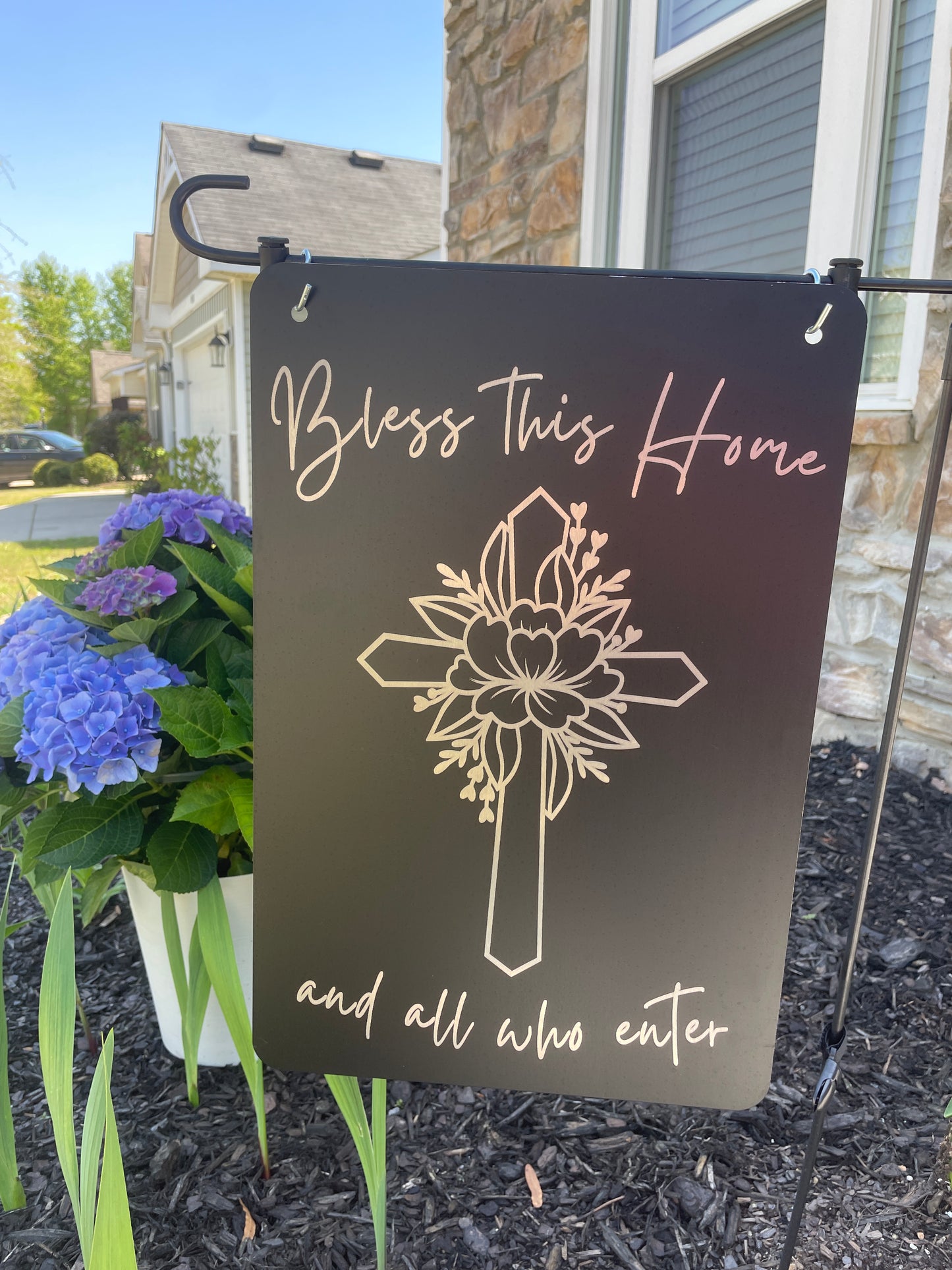 Aluminum Garden Flag- Cross Design
