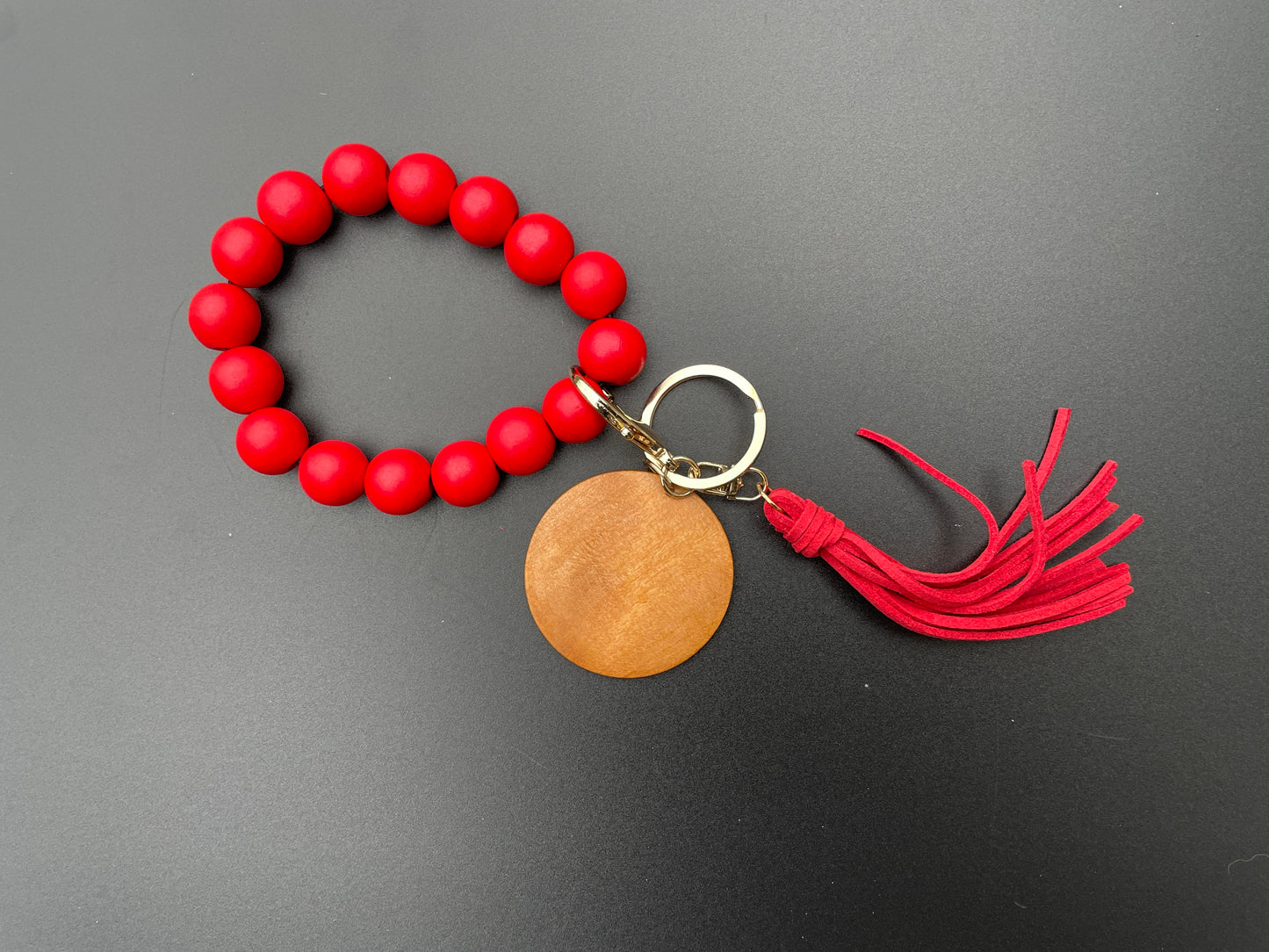 Red Wood Wristlet