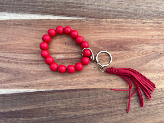 Red Wood Wristlet